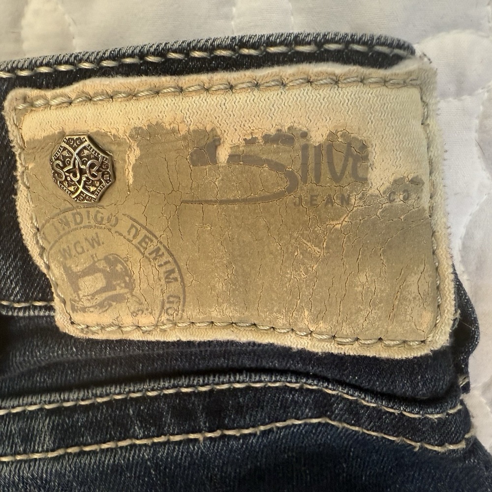 Silver Brand Jeans women's Suki W30 L22 1/2‎ Embroidered details - Picture 9 of 16